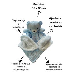Naninha Bebê Soninho Conforto Pelúcia 35x35 Menino/menina - 2