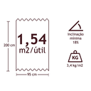 Ver imagem 5 de Telha Ecologica Classica Preta 3mm 2,00x0,95m Onduline Unico