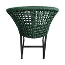 Ver imagem 4 de Kit 6 Cadeiras de Jantar Salinas em Corda Naútica Verde Oliva Base Alumínio Preto