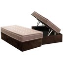 Ver imagem 1 de Cama Box Baú Solteiro: Colchão Anatômico Paropas D28 Pasquale + Base Crc Suede Brown (88x188)