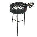 Ver imagem 2 de Kit Fogareiro Bifeira Preto 35cm com Disco de 43cm C/ Borda 7cm e Tampa