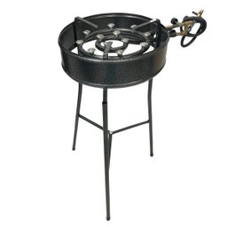 Kit Fogareiro Bifeira Preto 35cm com Disco de 43cm C/ Borda 7cm e Tampa - 2