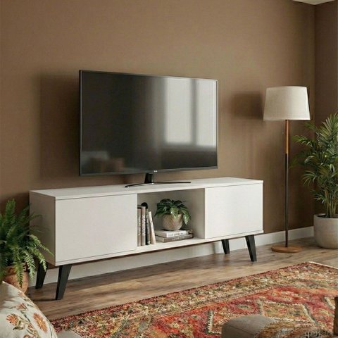 Rack para TV até 50 Polegadas 2 Portas Br 363 Branco - BRV