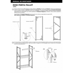 Mini Porta Pallet Continuação 250kg com 3 Longarinas 2,00 X 1,80 X 0,60 com Bandeja de Madeira - Ult - 5