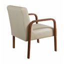 Ver imagem 3 de Kit 04 Poltronas Cadeiras Decorativas Anita Para Sala Mesa De Jantar Quarto Recepção - Corino Bege