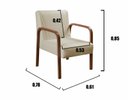 Ver imagem 4 de Kit 04 Poltronas Cadeiras Decorativas Anita Para Sala Mesa De Jantar Quarto Recepção - Corino Bege