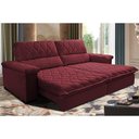 Ver imagem 1 de Sofá Retrátil e Reclinável 2,15m Molas Ensacadas Cama inBox Big Home com Bordado 3D Velusoft