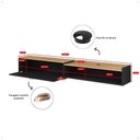 Ver imagem 6 de Rack Bancada Suspensa 1.8 Estante Home Supremo King Tv 70 Pol. 1 Porta Nicho Organizador Sala Quarto