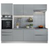 Armário de Cozinha Completa 260cm Branco/Cinza Lux Madesa 01 - 3