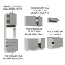 Ver imagem 5 de Armário de Cozinha Completa 260cm Branco/Cinza Lux Madesa 01