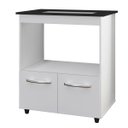 Ver imagem 1 de Balcão Cooktop 2 Portas 4 Bocas MDP com Pés Eliana Branco