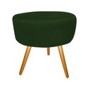 Ver imagem 3 de Kit Poltrona Decorativa Bia + Puff Redondo Suede Verde Pés Madeira Ms Decor
