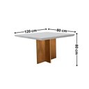 Ver imagem 3 de Conjunto Sala de Jantar Mesa Moscou Tampo MDF 120cm Canto Copo com Vidro e 4 Cadeira Cleo Yescasa