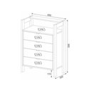 Ver imagem 3 de Gaveteiro Com 4 Gavetas Multimóveis Cr25006 Branco/amêndoa