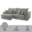 Ver imagem 6 de Sofá Ágata Linho Dois Módulos de 100cm B25 Meu Sofá Online