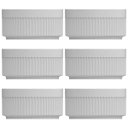Ver imagem 1 de Conjunto 6 Tigelas Ramekins de Porcelana 240ml Canelado Médio Germer Branco