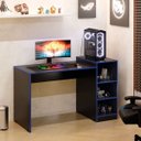 Ver imagem 1 de Mesa Escrivaninha Gamer Zetra para Computador ou Notebook Azul Preto