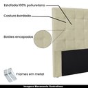 Ver imagem 3 de Cabeceira Decorativa King Size 1,95M Tropea Veludo Bege - Gran Belo