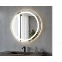 Ver imagem 4 de Espelho Banheiro Led 100 Cm Frio Redondo Bivolt sem Moldura Prata Touch Luz Ajustável Dimerizável
