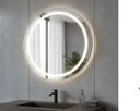 Ver imagem 4 de Espelho Banheiro Led 100 Cm Frio Redondo Bivolt sem Moldura Prata Touch Luz Ajustável Dimerizável
