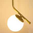 Ver imagem 4 de Luminária Pendente Stick Light Dourado Globo Vidro Leitoso 10Cm