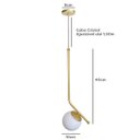 Ver imagem 2 de Luminária Pendente Stick Light Dourado Globo Vidro Leitoso 10Cm