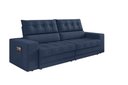 Ver imagem 3 de Sofá Oscar Plus 2,30m Retrátil e Reclinável Suede Azul - Xflex