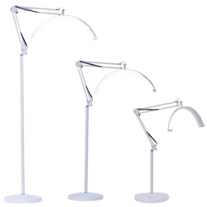 Luminaria Chão Articulada Led 3 Cores de Luz Meia Lua Manicure Estetica10 Intensidades Branco