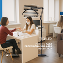 Ver imagem 5 de Luminaria Chão Articulada Led 3 Cores de Luz Meia Lua Manicure Estetica10 Intensidades Branco