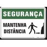 Placa Segurança Mantenha Distância - 1