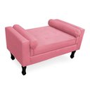 Ver imagem 3 de Kit Cabeceira Mirage + Calçadeira Baú Felix Solteiro 120cm Suede - Ecotec Decor:Rosa