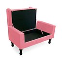 Ver imagem 4 de Kit Cabeceira Mirage + Calçadeira Baú Felix Solteiro 120cm Suede - Ecotec Decor:Rosa