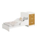 Ver imagem 5 de Berço Multifuncional 4 em 1 com Cômoda Vira Mini Cama MDF 185cm Atlanta Branco/Savana Reller