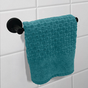 Ver imagem 2 de Suporte Porta Toalha Reto Toalheiro Preto Fosco Inox Porta Toalha de Rosto Acessório Parede Banheiro
