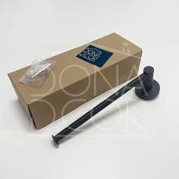 Suporte Porta Toalha Reto Toalheiro Preto Fosco Inox Porta Toalha de Rosto Acessório Parede Banheiro - 5