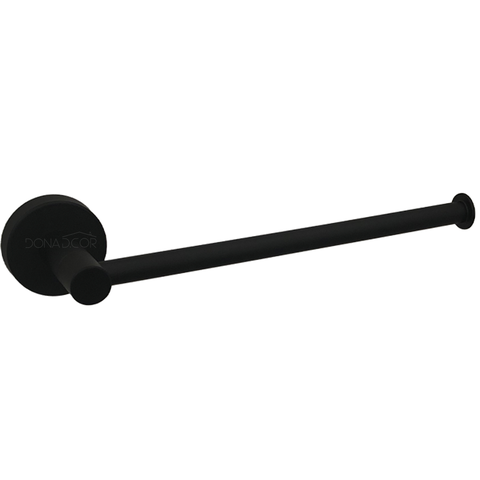 Suporte Porta Toalha Reto Toalheiro Preto Fosco Inox Porta Toalha de Rosto Acessório Parede Banheiro