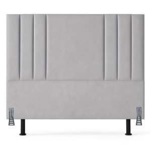 Cabeceira 140 Cm Linho Casal Frame Estofada Cama Box Moderna:cinza Claro