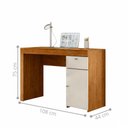 Ver imagem 2 de Mesa de Estudo e Trabalho com Gaveta e Porta para Livros