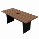 Ver imagem 1 de Mesa Reunião Start 2,00 X 0,90 C/ Cx Tom. Pé Angular Nogal/pt