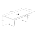 Ver imagem 3 de Mesa Reunião Start 2,00 X 0,90 C/ Cx Tom. Pé Angular Nogal/pt