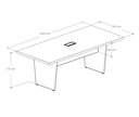 Ver imagem 3 de Mesa Reunião Start 2,00 X 0,90 C/ Cx Tom. Pé Angular Nogal/pt