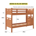 Ver imagem 5 de Beliche Vira Duas Camas Solteiro Jaspe Mdf:nature