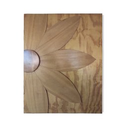 Quadro Painel Flor de Lótus Madeira Nobre em Alto Relevo Artesanal - 1