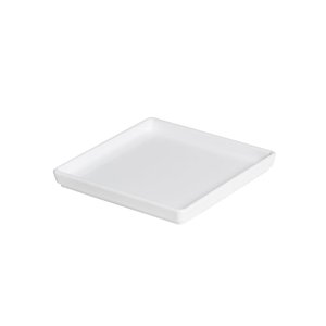 Prato Square Quadrado 13,5x13,5 Branco em Policarbonato Linha Profissional Cook Vem