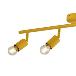 Trilho para 4 Spots Led E27 Direcionavel Eletrificado Amarelo Bivolt - 2