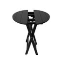 Ver imagem 3 de Mesa Bistrô Redonda de Madeira Eucalipto Dobrável e Reforçada: Preto
