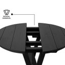 Ver imagem 6 de Mesa Bistrô Redonda de Madeira Eucalipto Dobrável e Reforçada: Preto