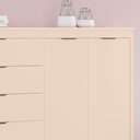 Ver imagem 4 de Cômoda Tuboarte Valentina New 2 Portas 4 Gavetas Pés Inclusos