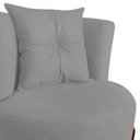 Ver imagem 4 de Kit Namoradeira + Poltrona Decorativa Luna Bouclé Cinza Claro