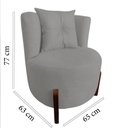 Ver imagem 5 de Kit Namoradeira + Poltrona Decorativa Luna Bouclé Cinza Claro